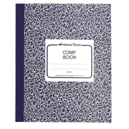 National Composition Book Black 10x8 80 Sht College Ruled 43461 Pack Of 10